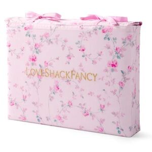 LoveShackFancy Floral 100% Cotton Duvet Cover  + Sham Set Parisian Pink Queen